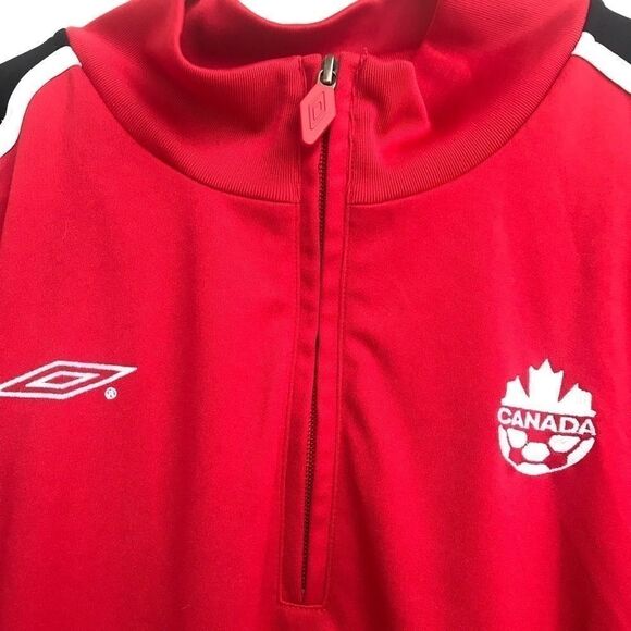 Umbro Soccer Red Team Canada Zippered Pullover XXL - Picture 4 of 12
